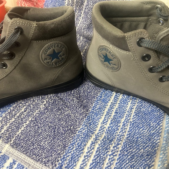 Gray Converse All Star/Chuck Taylor High Tops - Picture 4 of 16
